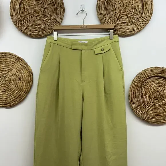 Madewell Olive Green High Waist The Rosedale High Rise Straight Pant Trouser 12 - Picture 4 of 6